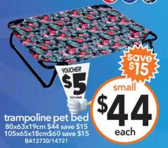 Cheap as Chips Trampoline pet bed offer