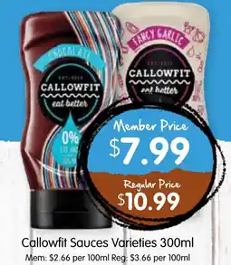 Callowfit Sauces Varieties