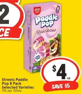 IGA Streets Paddle Pop offer