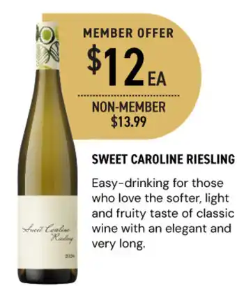 Dan Murphy's Sweet caroline riesling offer