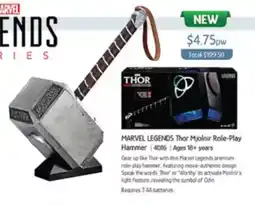 Chrisco Hampers Marvel Legends Thor Mjolnir Role-Play Hammer offer