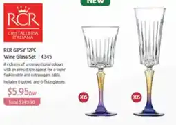 Chrisco Hampers RCR Gipsy 12PC Wine Glass Set offer