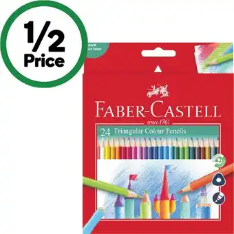 Woolworths Faber-Castell Tri Colour Pencils Pk 24 offer