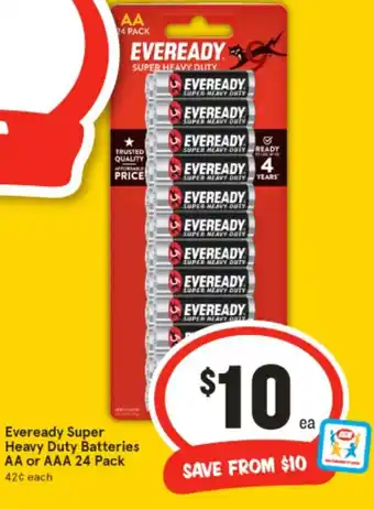 IGA Eveready Super Heavy Duty Batteries offer