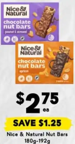 Drakes Nice & Natural chocolate nut bars offer