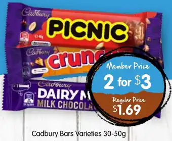 Spudshed Cadbury Bars offer