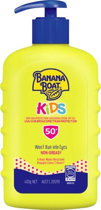 Coles Banana Boat Kids Sunscreen SPF 50+ Pump 400g^ offer