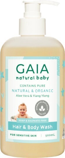 Coles Gaia Natural Baby Hair & Body Wash 500mL offer