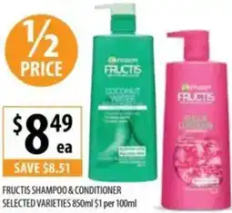Supabarn Fructis shampoo & conditioner offer