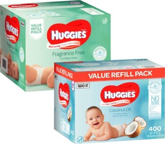 Coles Huggies Baby Wipes 400 Pack offer