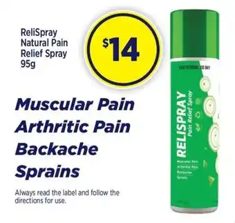 Star Discount Chemist ReliSpray Natural Pain Relief Spray offer