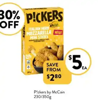 Foodworks P!ckers by McCain 230/350g offer