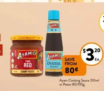 Foodworks Ayam Cooking Sauce 210ml or Paste 185/195g offer