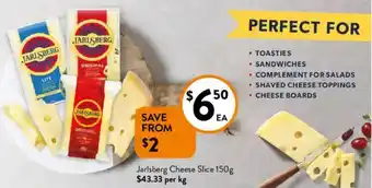 Foodworks Jarlsberg Cheese Slice offer