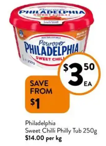 Foodworks Philadelphia Sweet Chilli Philly Tub offer