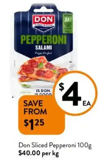 Foodworks Don Sliced Pepperoni offer