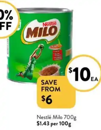 Foodworks Nestlé Milo offer