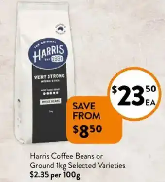 Foodworks Harris Coffee Beans or Ground offer