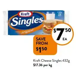 Foodworks Kraft Cheese Singles offer