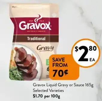 Foodworks Gravox Liquid Gravy or Sauce offer