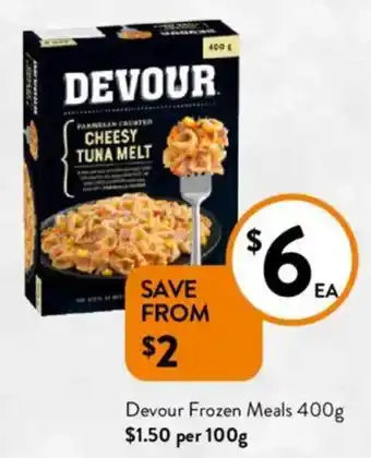 Foodworks Devour Frozen Meals offer