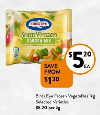 Foodworks Birds Eye Frozen Vegetables offer