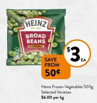 Foodworks Heinz Frozen Vegetables offer