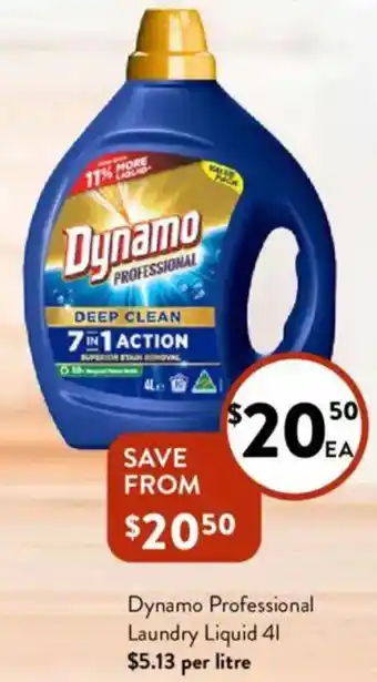 Foodworks Dynamo Professional Laundry Liquid offer