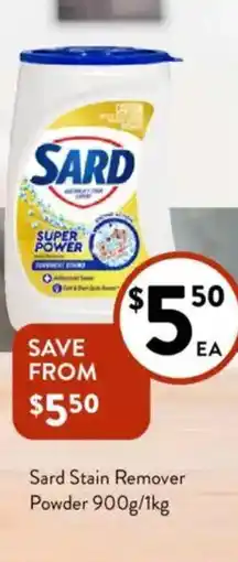 Foodworks Sard Stain Remover Powder offer