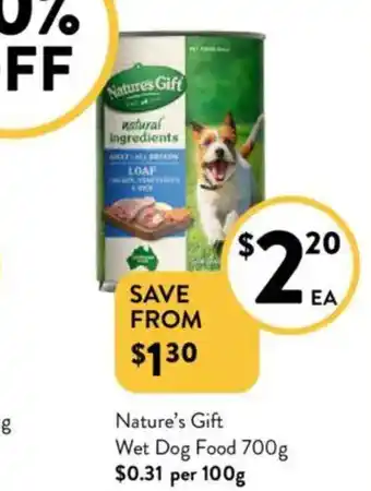 Foodworks Nature's Gift Wet Dog Food offer