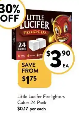 Foodworks Little Lucifer Firelighters Cubes offer
