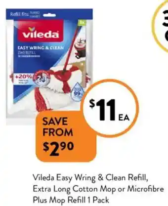 Foodworks Vileda Easy Wring & Clean Refill offer