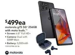 Harvey Norman motorola g75 5G 256GB with moto buds offer