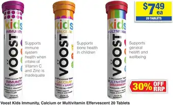 My Chemist Voost Kids Immunity, Calcium or Multivitamin Effervescent offer