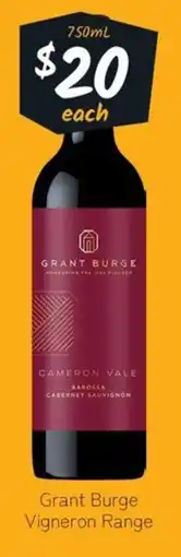 Cellarbrations Grant Burge Vigneron Range offer