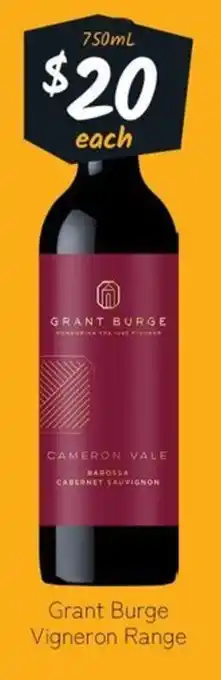 Cellarbrations Grant Burge Vigneron Range offer