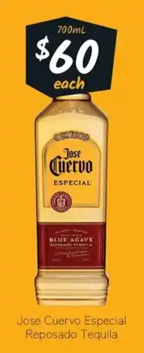 Cellarbrations Jose Cuervo Especial Reposado Tequila offer