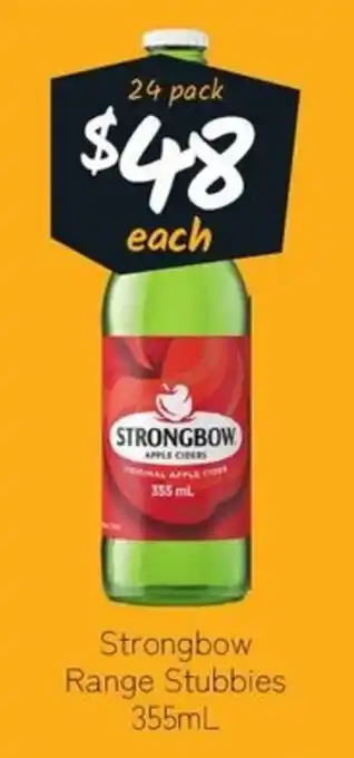 Cellarbrations Strongbow Range Stubbies offer