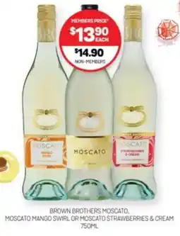 Harry Brown Moscato mango swirl or moscato strawberries & cream offer