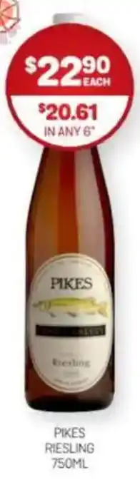 Harry Brown Pikes riesling offer