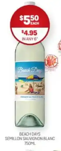 Harry Brown Beach days semillon sauvignon blanc offer