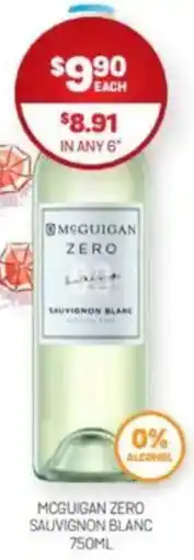 Harry Brown Mcguigan zero sauvignon blanc offer