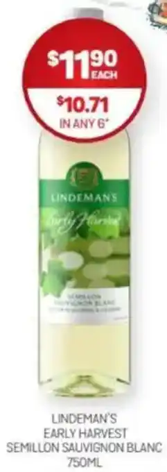 Harry Brown Lindeman's early harvest semillon sauvignon blanc offer