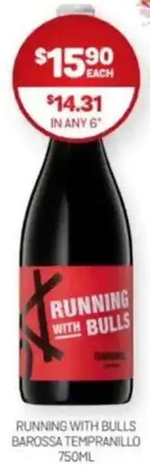 Harry Brown Running with bulls barossa tempranillo offer