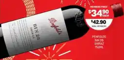 Harry Brown Penfolds bin shiraz offer