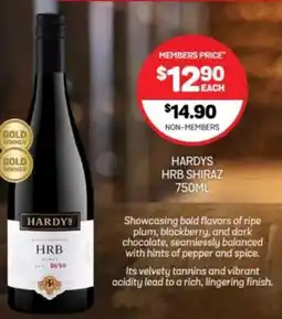 Harry Brown Hardys hrb shiraz offer