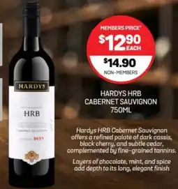 Harry Brown Hardys hrb cabernet sauvignon offer