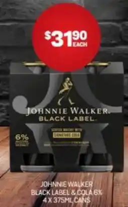 Harry Brown Johnnie walker black label & cola 6% offer