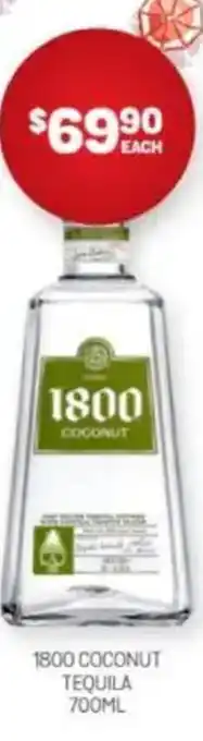 Harry Brown 1800 coconut tequila offer