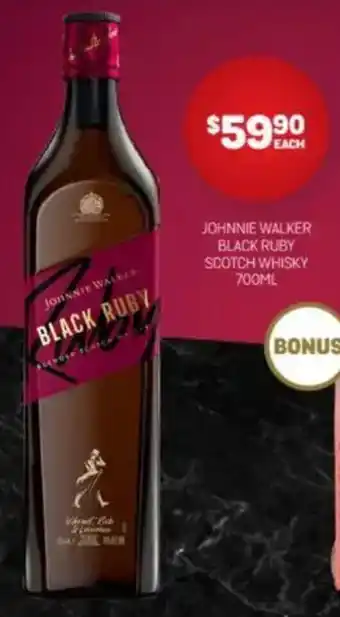 Harry Brown Johnnie walker black ruby scotch whisky offer